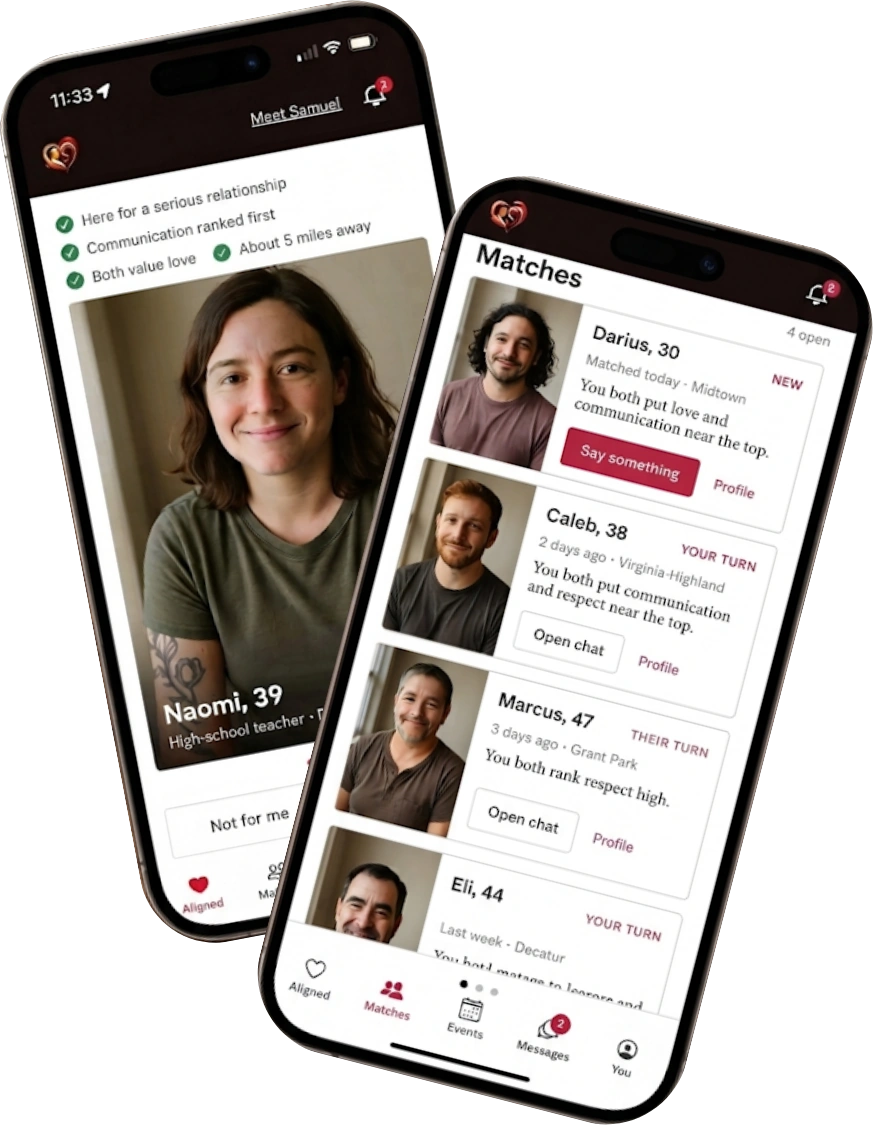 The app showing a profile and today’s short list of introductions
